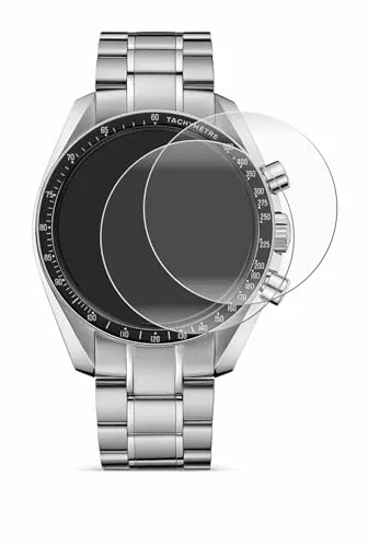 BROTECT 2 Stück Full-Cover Schutzfolie für Omega Speedmaster Moonwatch Professional (42 mm) Full-Screen Displayschutz-Folie Kristall-Klar