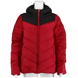 Champion Steppjacke - Leichte wattierte Kapuzenjacke für Damen in Dunkelrot, Größe S - Moderne Kapuzenjacke in Kontrastoptik mit praktischen Reißverschlusstaschen. Perfekt für den Alltag und die neue Saison – leicht, stylisch und bequem.