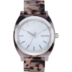 Nixon Time Teller Acetate A327-5103-00 Damenarmbanduhr - Rosa mit Acetatarmband - Stylische Damenarmbanduhr mit rundem Gehäuse aus Edelstahl und widerstandsfähigem Acetatarmband. Wasserdicht bis 10 bar - ideal für den täglichen Einsatz.