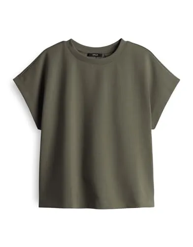 OPUS Damen Sweatshirt GANNE | Loose Sweatshirt aus Cotton Modalmix in Olive Leaf - Pullover für Damen, ideal für Büro und Freizeit, mit weitem Schnitt für vielseitige Kombinationsmöglichkeiten und angenehmem Tragegefühl dank hochwertigem Material.