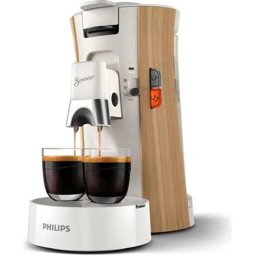 PHILIPS SENSEO® Select CSA240/05 - Kaffeestärkewahl Plus und Memo-Funktion - Padmaschine mit 0.9L Wassertank, bietet individuelle Kaffeestärke und speichert Ihren Lieblingskaffee für perfekten Genuss.