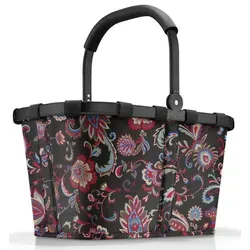 reisenthel carrybag frame paisley black - Stabiler Einkaufskorb mit 20 kg Belastbarkeit, elegantes und wasserabweisendes Design mit praktischer Innentasche