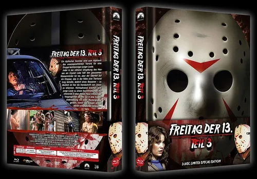 Freitag der 13. - Teil 3 -  Limited Mediabook Edition # BLU-RAY+2-DVD-NEU