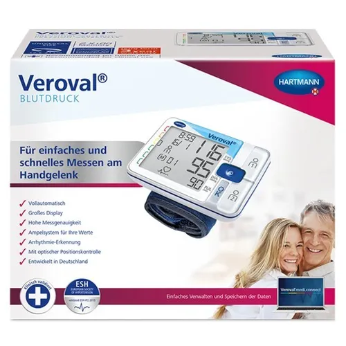 Veroval duo control Oberarm-Blutdruckmessgerät Large - Präzise Messung bei Herzrhythmusstörungen, DUO Sensor Technologie für höchste Zuverlässigkeit und Komfort
