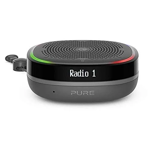 Pure StreamR Splash Outdoor DAB+ / FM Smart Radio - Tragbare Bluetooth-Lautsprecher, wasserdicht nach IP67 und bis zu 15 Stunden Akku für ununterbrochenen Musikgenuss im Freien.