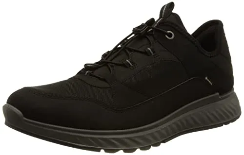 Ecco Herren EXOSTRIDEM Sneaker, Schwarz (Black 1), 44 EU - Herren-Sneaker mit GORE-TEX-Technologie für atmungsaktive, wasserdichte Eigenschaften. Anatomisch geformt für optimalen Halt und kombiniert mit einer flexiblen Zwischensohle für besten Komfort.