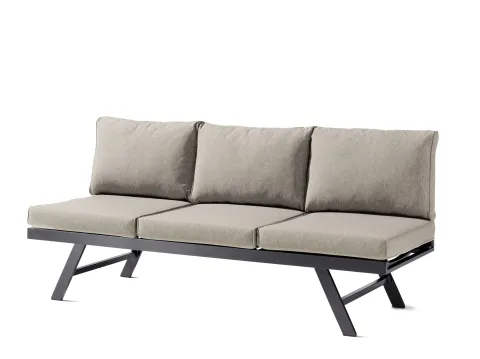 Sieger Exclusiv Passion Auckland Daybed - Aluminium eisengrau mit Natur-Polster - Stylisches Daybed aus Aluminium in eisengrau, ideal für entspannte Stunden im Garten. Hochwertige Materialien garantieren Langlebigkeit und Komfort. Perfekt für gemütliche Sommertage!