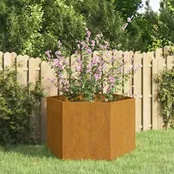 vidaXL Pflanzkübel Rostig 60x60x45 cm Cortenstahl - Garten-Zubehör aus langlebigem, wetterfestem Cortenstahl, der mit der Zeit eine schützende Rostschicht bildet und somit pflegeleicht ist. Ideal für kreative Garten- und Terrassengestaltung.