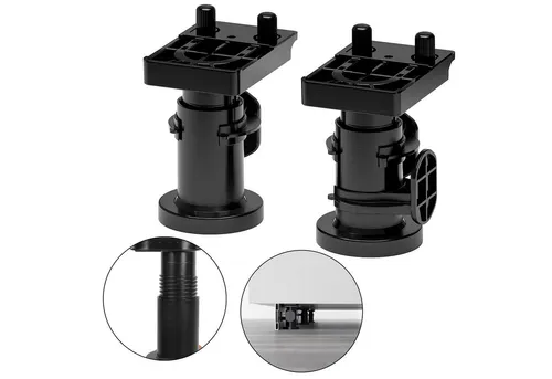 METOD höhenverstellbare Beine Schwarz, 8cm - IKEA x2 - Tischbeine aus langlebigem Kunststoff, ideal für Küchenmöbel; die Höhenverstellung sorgt für perfekte Nivellierung auf unebenen Flächen.