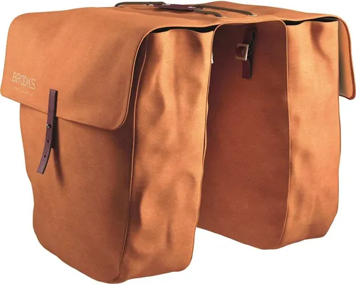 Brooks Brick Lane Pannier - roter Fahrradbeutel - Fahrradtaschen mit 15 Litern Volumen, wasserabweisender Baumwolle und flexiblem Roll-Design. Ideal für lange Touren und praktischen Transport von zusätzlichen Gegenständen.