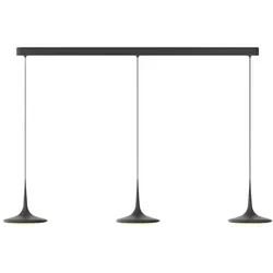 GRAU Falling Leaf Trace Pendelleuchte 3 Pendel Black