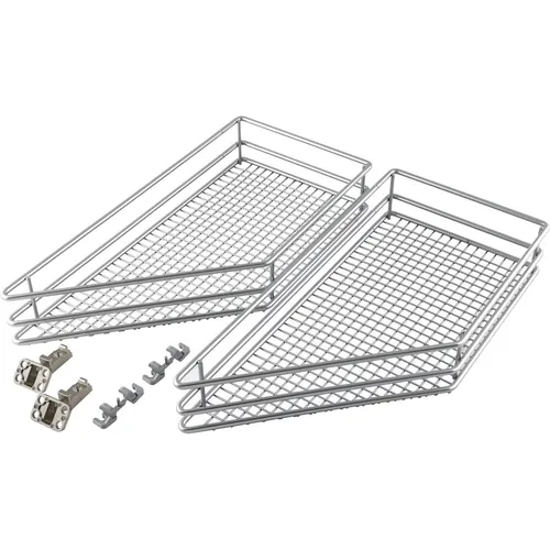 Vauth-Sagel VS SUB Side Drahtkorb Saphir 45° links, KB 300mm - Praktischer Drahtkorb für Küchenorganisation, aus pulverbeschichtetem Stahl, ideal für platzsparende Aufbewahrung, sorgt für Ordnung und schnellen Zugriff.
