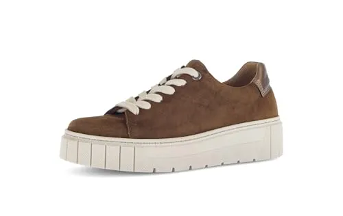 Gabor Damen Low-Top Sneaker - Komfortable Halbschuhe in Whisky/Fango - Entdecken Sie die Gabor Low-Top Sneaker für Damen. Mit komfortabler Mehrweite (H) und hochwertigem Lackmaterial sind sie ideal für den Alltag und bieten perfekten Tragekomfort.