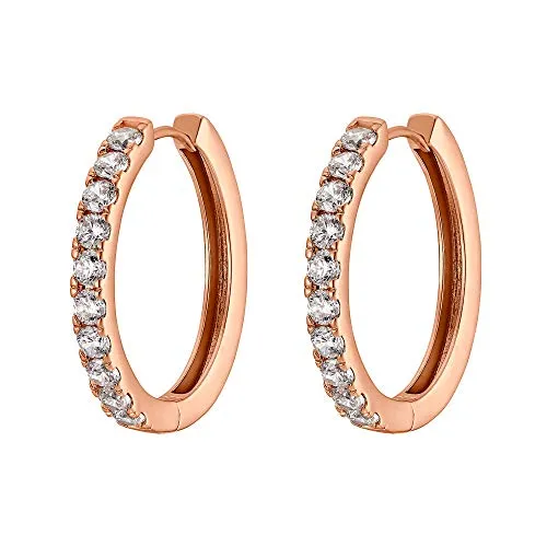 Heideman Ohrringe Damen Leni rose goldfarbend aus Edelstahl rosegold farbend matt Ohrschmuck für Frauen mit Stein weiss