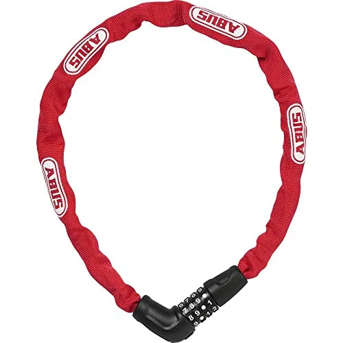 ABUS Kettenschloss Steel-O-Chain 5805C – Sicheres Zahlenschloss für Fahrräder - Fahrradschloss mit 5 mm dicker Stahlkette und ABUS-Sicherheitslevel 4, ideal für den Schutz günstiger Zweiräder. Flexibles Design und intuitives Zahlenschloss für einfache Handhabung.