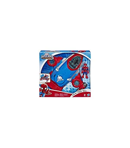 Playskool Heroes Marvel Super Hero Adventures Spider-Man Jet-Quartier - Fantastische Kreaturen für Kinder – Erlebe aufregende Abenteuer mit dem Spider-Man Jet-Quartier, das Platz für zusätzliche Fahrzeuge bietet und die Fantasie kleiner Marvel-Fans anregt!