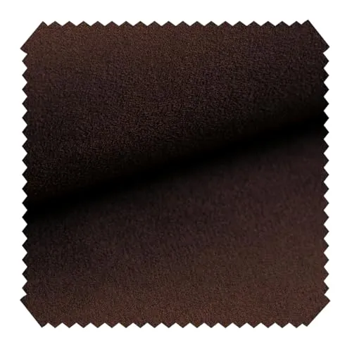 novely® ALPEN Polsterstoff im Wildleder-Look - Velours-Microfaser-Möbelstoff - Pflegeleichte Meterware 1lfm | Farbe: 66 Dunkelbraun