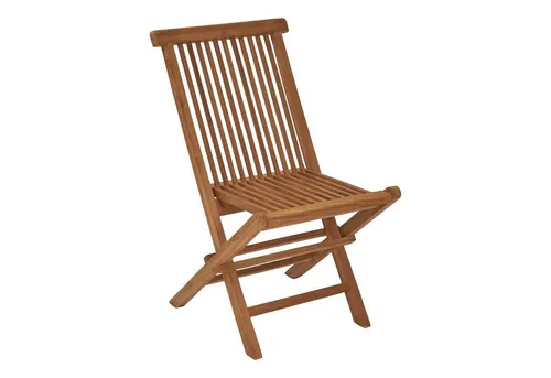 Outdoor Klappstuhl RIVA, Braun, Teakholz massiv, Klappbar, (1 St), B 43 x H 89 x T 47 cm