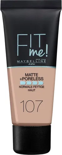 MAYBELLINE NEW YORK Foundation FIT ME! MATTE + PORELESS MAKE-UP, für einen natürlich mattierten Teint, leichte bis mittlere Deckkraft