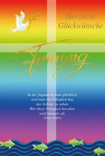 BSB Grußkarten Firmung - Glückwunschkarte im Format 11,5 x 17 cm mit Briefumschlag