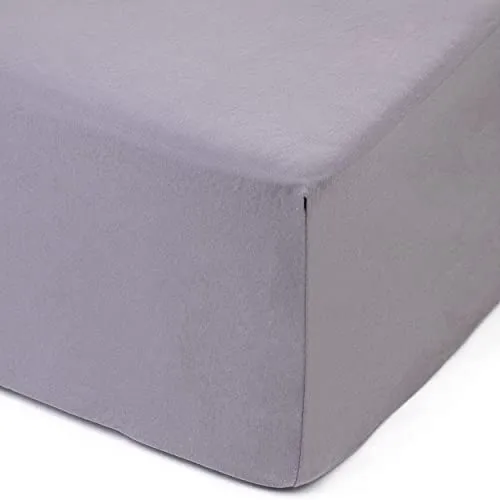 Amago Spannbetttuch 160 x 200 cm - 100% Baumwolle, Silber - Spannbetttuch aus 100% hochwertiger Baumwolle, extra tief mit 50 cm Steg für perfekten Sitz, ideal für angenehmen Schlaf in jeder Jahreszeit.
