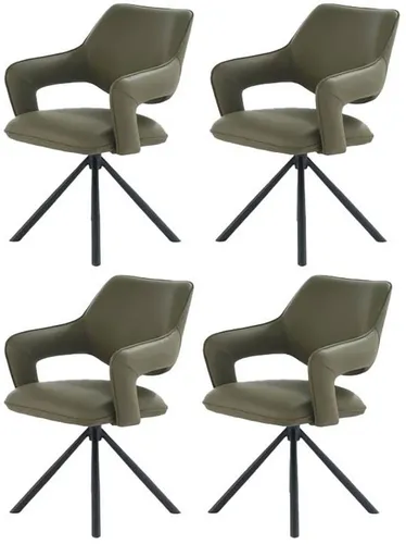 Jockenhöfer Gruppe Esszimmerstuhl Lambert (Set, 4 St) – Drehstuhl in Lederoptik - Elegantes Set von 4 Esszimmerstühlen mit 360° Drehfunktion. Gepolsterte Sitzfläche und Rückenlehne bieten hohen Sitzkomfort. Ideal für stilvolle Essbereiche.