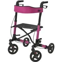 Juskys Rollator (lila) - Klappbarer Aluminium Rollator "Vital", ideal für Senioren und Erwachsene mit Gehschwierigkeiten