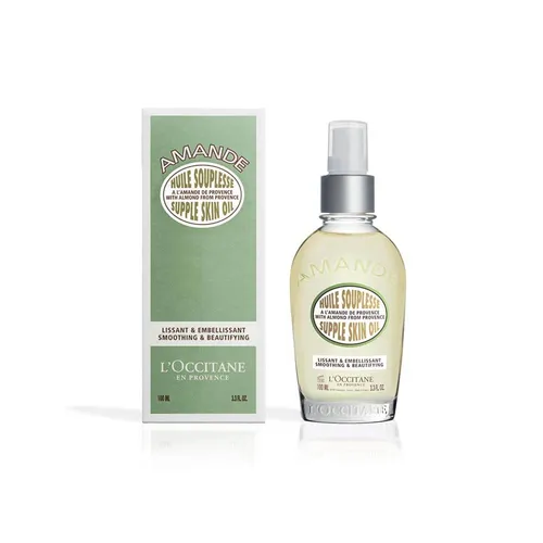 L'Occitane Mandel Straffendes Körperöl 100 ml - Körperöl mit Mandel-Extrakt, das trockene Haut sichtbar nährt und strafft. Für ein geschmeidiges Hautgefühl und einen sinnlichen Duft. Ideal nach der Dusche für optimale Pflege.