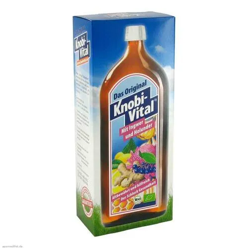 KnobiVital mit Ingwer und Holunder 960 ml - Fruchtextrakt aus Holunder, rezeptfrei und natürlich gesundheitsfördernd