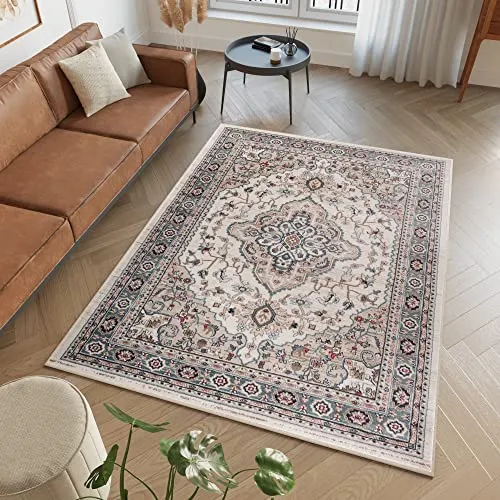 TAPISO Colorado Teppich 300 x 400 cm – Klassisch Floral in Creme und Bunt - Der TAPISO Colorado Teppich vereint zeitloses Design und weiche Haptik. Ideal für jeden Raum, sorgt er für Stil und Komfort. Pflegeleicht und robust, bietet er eine angenehme Atmosphäre und ist perfekt für den täglichen Einsatz.