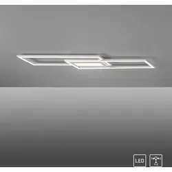 SellTec LED Deckenlampe mit 2 Leuchtrahmen - Moderne Deckenleuchte mit getrennt schaltbaren Leuchtflächen, ideal für Wohnzimmer und Küche. Bietet warmweißes Licht und eine hohe Lichtstärke von 5600 Lumen für eine angenehme Atmosphäre.
