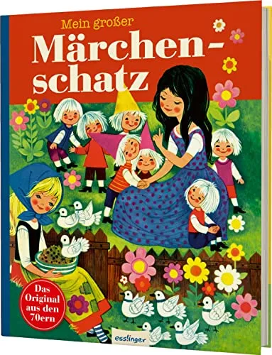 Mein großer Märchenschatz: Märchen der Brüder Grimm - Klassisches Kinderbuch aus den 1970er-Jahren, das zeitlose Märchen der Brüder Grimm vereint und Fantasie sowie Werte für die Kleinen fördert.