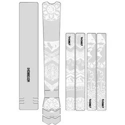 DYEDBRO Rahmenschutz Set matt | Farbige Mandala White - Stylischer Rahmenschutz für Dein Bike von DYEDBRO. Das Set schützt zuverlässig vor Kratzern und Steinschlägen. Einfache Installation mit selbstklebenden PVC-Folien. Erhältlich in 15 Designs – für individuellen Schutz und coolen Look!