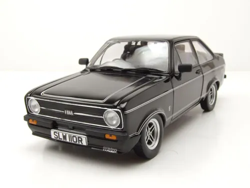 Ford Escort MK2 RS Mexiko 1976 schwarz Modellauto 1:18 Sun Star - Detailgetreues Standmodell in Schwarz, mit Öffnungsfunktionen für Hauben und Türen. Ideal für Sammler und Autofans, Länge ca. 21 cm, aus hochwertigem Die-Cast-Material.