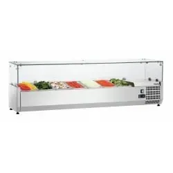 Bartscher Kühlaufsatz GL4-1501 110272 - Hygienischer Glasaufsatz für Kühlschränke, ideal als Hustenschutz und sorgt für Sauberkeit in der Gastronomie.