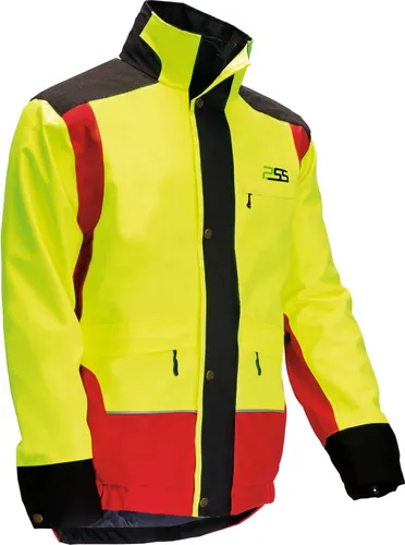 PSS X-treme Rain Regenjacke XL - Wasserdicht in Gelb/Rot - Die PSS X-treme Rain Regenjacke bietet optimalen Schutz bei Regen und Nebel. Mit atmungsaktiver RainTex Membrane und reflektierenden Elementen sorgt sie für Komfort und Sichtbarkeit. Ideal für Outdoor-Aktivitäten.