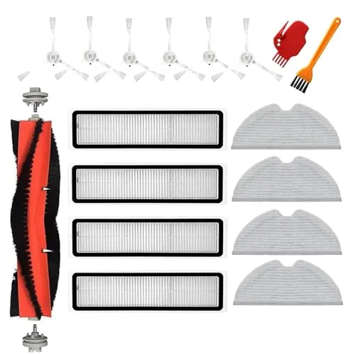 Dreame D9 Zubehör Set – 17-teiliges Premium Ersatzteile für D9 Max, D9 Pro, L10 Pro - Umfangreiches 17-teiliges Zubehörset für Dreame Saugroboter. Mit Anti-Verwicklungs Bürste und HEPA Filtern für langanhaltende Saugleistung. Einfache Handhabung für optimale Pflege und Wartung.