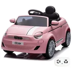Fiat 500e Kinder Elektroauto 12V - Rosa - Elektrofahrzeug für Kinder 1-5 Jahre, mit Fernbedienung für elterliche Kontrolle und Sicherheitsgurten - ideal für sicheres und spaßiges Fahren!