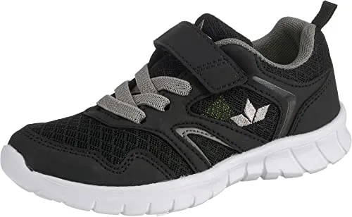 Lico Unisex Kinder Skip Vs Sneaker, Schwarz Grau, 40 EU - Sneaker für Kinder mit elastischen Schnürsenkeln und Klettverschluss, perfekt für einen sicheren Halt und einfaches An- und Ausziehen.
