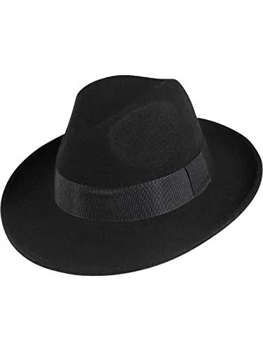 fiebig Fedora Wollfilzhut | Stilvoller und vielseitiger Hut für jede Jahreszeit - Fedora & Trilby-Hüte für Herren, aus hochwertigem Wollfilz, wasserabweisend und crushable für optimalen Tragekomfort und vielseitige Kombinationsmöglichkeiten.