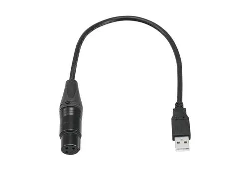 Eurolite USB-DMX512 DMX Interface - Audio-Interface für DMX-Steuerung, ideal für Lichttechnik und Bühnenproduktionen, ermöglicht einfache Verbindung zu DMX-Software.