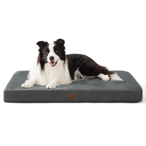 BEDSURE orthopädisches Hundekissen für große Hunde - 89x56x8cm - Kuscheliges Hundebett mit 2-in-1 Memoryschaum, waschbarem Bezug und rutschfestem Boden für sicheren Halt. Ideal für entspannte Ruhepausen Ihres Hundes.
