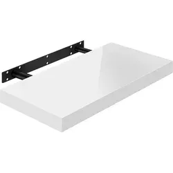 Woltu Wandregal, 1-tlg., Volato freischwebend Schweberegal Holz Board Weiß weiß 40 cm x 3.8 cm x 23 cm