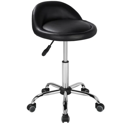 Yaheetech Rollhocker Drehhocker mit Rollen für Büro und Salon - Vielseitiger Yaheetech Drehhocker mit komfortablem Kunstledersitz, höhenverstellbar von 55,5 bis 70 cm. Ideal für Büros, Salons und mehr, bietet er Mobilität und Stil in einem.