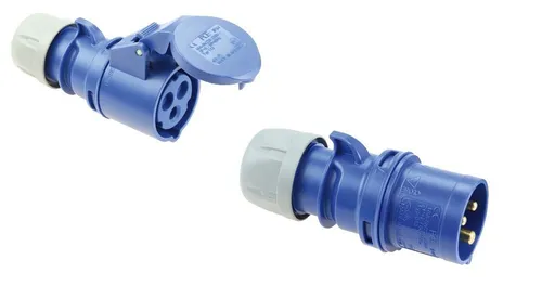 SET CEE Kupplung und Stecker 16A 3-polig 230V Camping Caravan PCE, Art:Set Stecker und Kupplung
