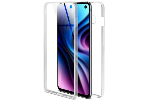 ONEFLOW Handyhülle für Samsung Galaxy S10e Hülle Komplett Schutz Touch Case 5,8 Zoll, 360 Grad Schutzhülle Transparent Rundumschutz Durchsichtig Beidseitig