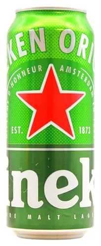 Heineken Pils Bier (24 x 0,5 l Dosen) - Pilsner Bier mit 5% Alkoholgehalt, aus 100% natürlichen Zutaten für höchsten Genuss - ideal für jede Gelegenheit!