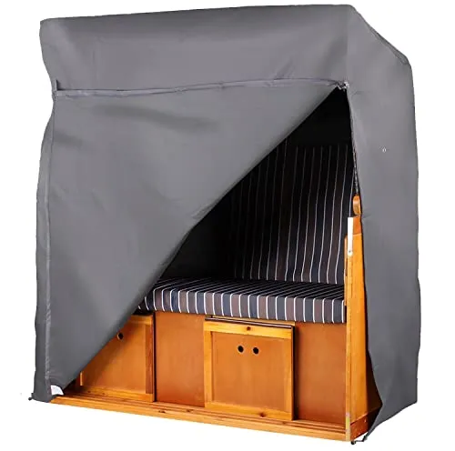 bene living Strandkorb Schutzhülle Prestige Protect XL - Winterfest und langlebig - Abdeckhaube für Stühle, schützt Ihren Strandkorb vor Regen, Frost und UV-Strahlung. Atmungsaktives Polyester sorgt für hohe Langlebigkeit und einfache Handhabung mit Reißverschlüssen.