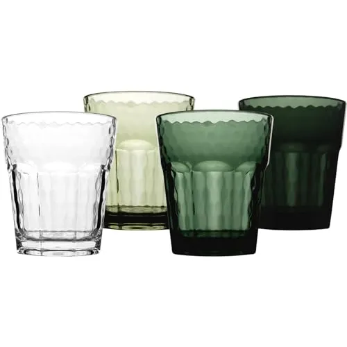 BO-Camp Mix&Match Campinggläser, Reisebecher, Wassergläser, Weingläser, 200 ml, Grün, 4 Stück