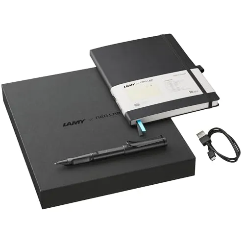 LAMY Safari All Black NCode Set - Pen + digitales Notizbuch, stilvolles Design für kreatives Schreiben und digitale Notizen